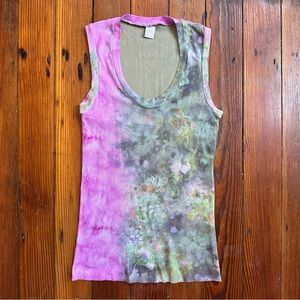 Only Hearts layered scoop neck sleeveless top with watercolor floral print Small